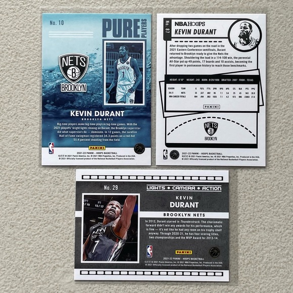 KEVIN DURANT Basketball Card Lot Of 3ea Panini NBA Hoops - Picture 2 of 2